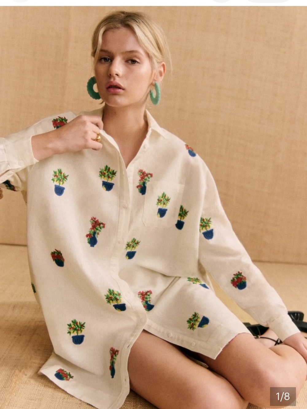 Sezane X Momoni Dress - Jardini Print Embroidered
